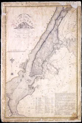 A cidade de Nova York, conforme estabelecida pelos comissários com o COuntry circunvizinho, por seu secretário e agrimensor John Randel, Jr., 1814, 1814 (pena e tinta, aguarela no papel.)